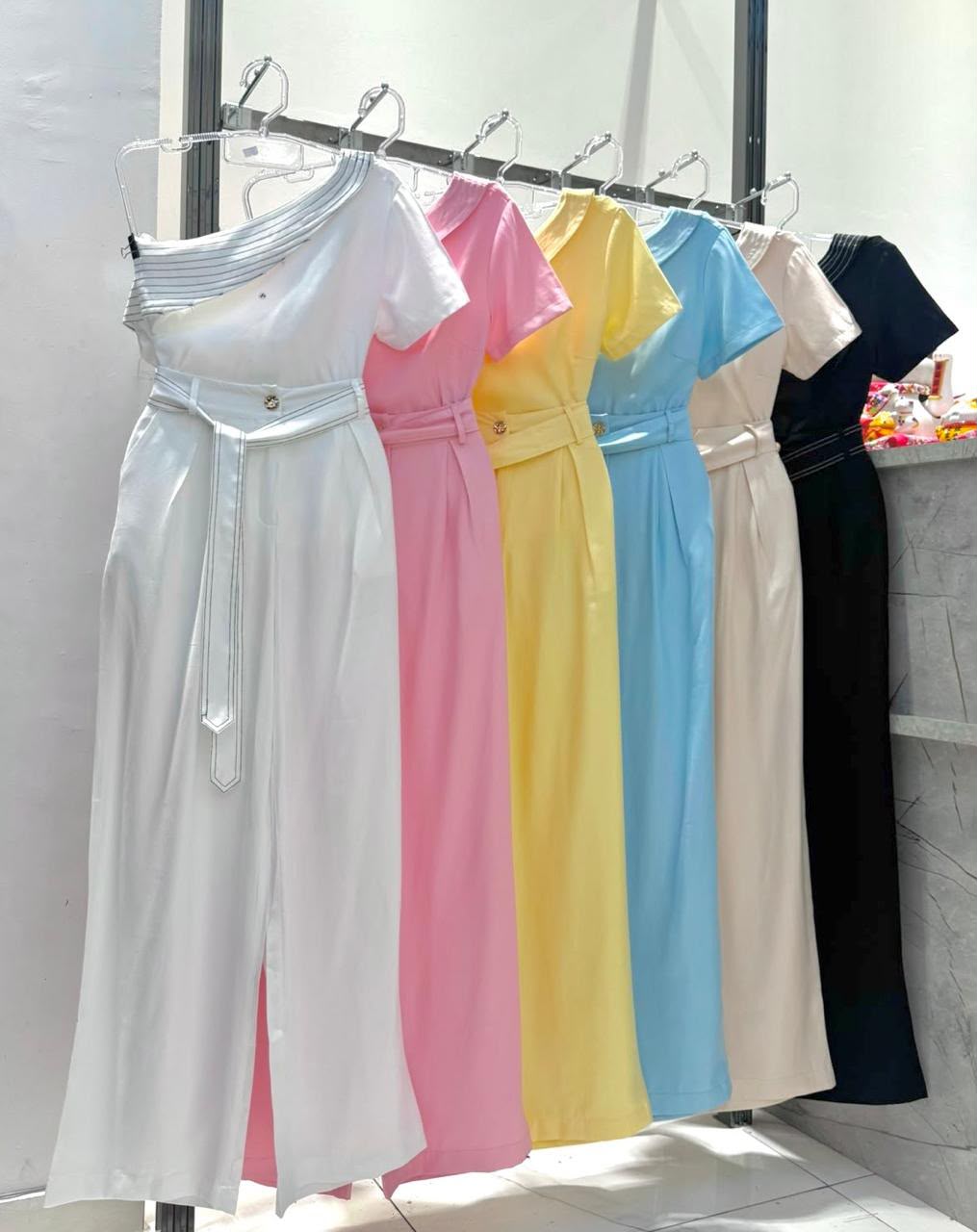Conjunto manguinha calça com cinto Ref:553
