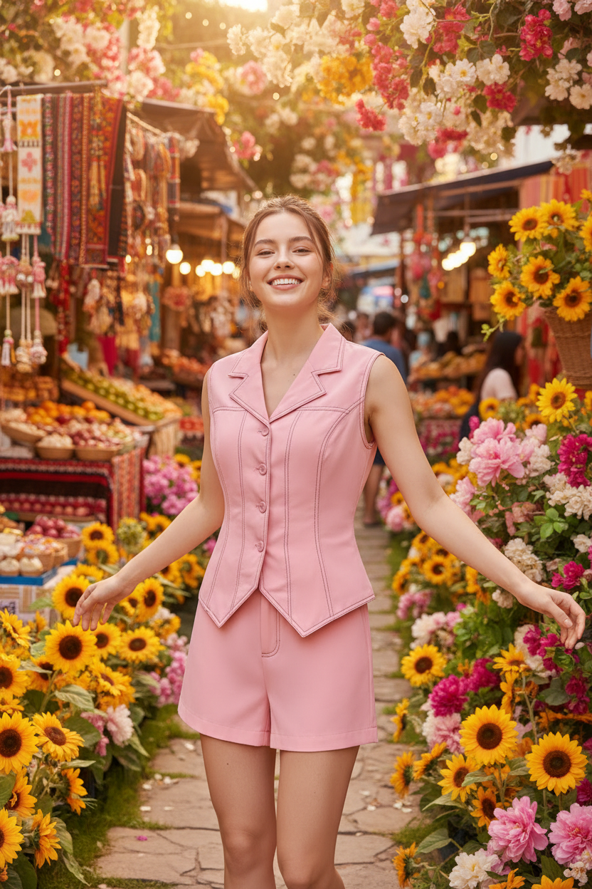 Conjunto Rosa — Ambiente Vibrante